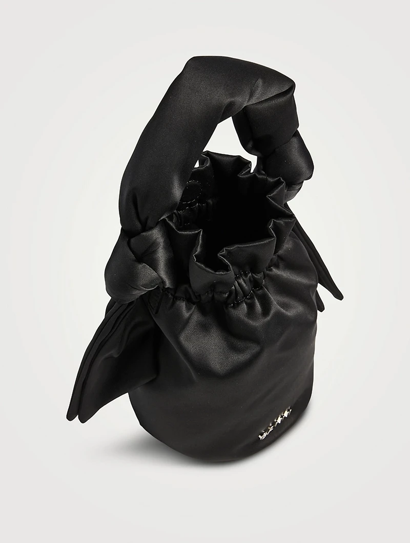 Occasion Satin Crossbody Bucket Bag