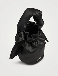 Occasion Satin Crossbody Bucket Bag