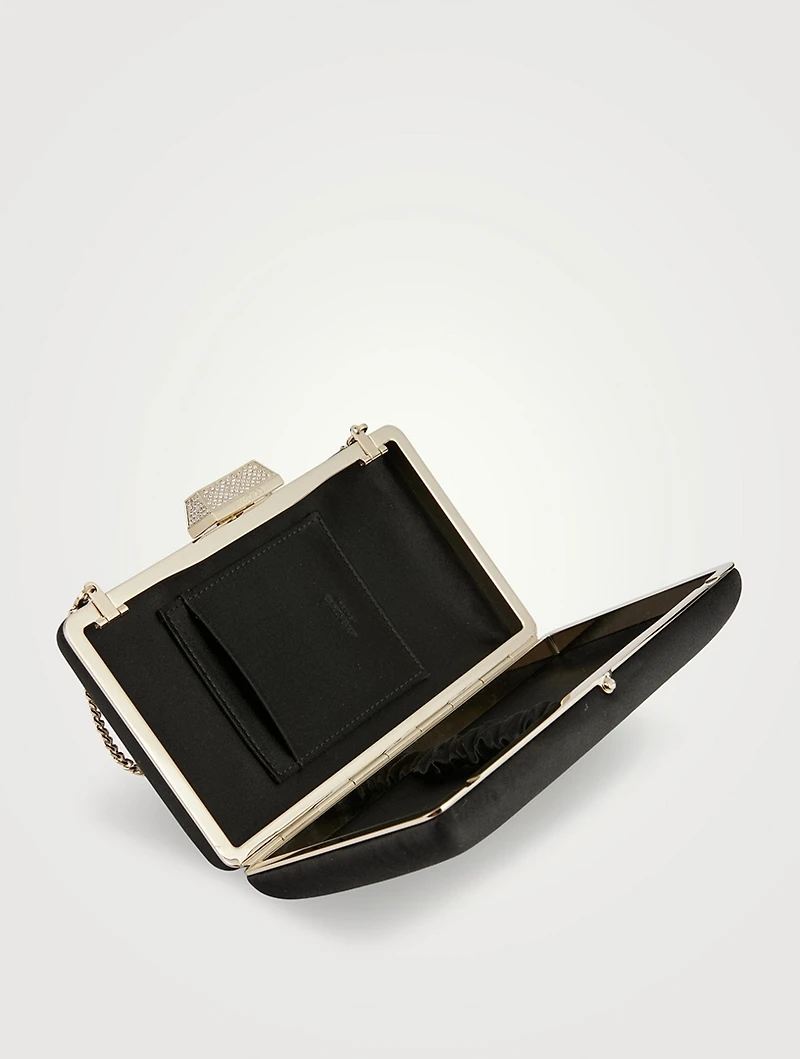 Clemmie Embellished Satin Clutch
