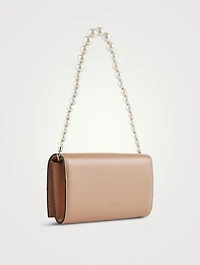 Avenue Leather Pearl-Chain Wallet