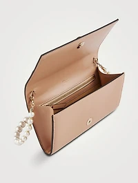 Avenue Leather Pearl-Chain Wallet