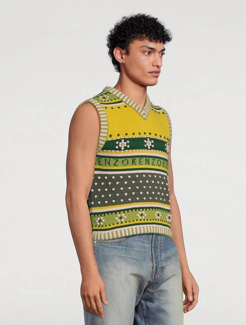 Fairisle Wool Sweater Vest