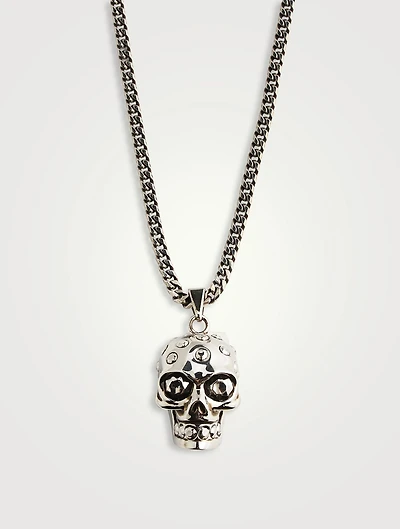 Curb Chain Skull Necklace