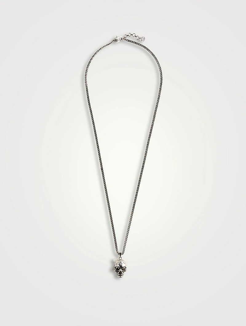 Curb Chain Skull Necklace