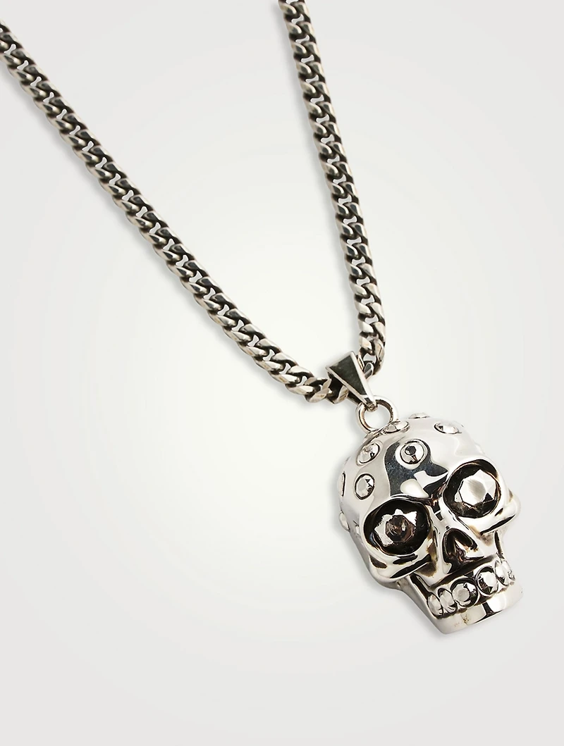 Curb Chain Skull Necklace