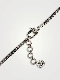 Curb Chain Skull Necklace