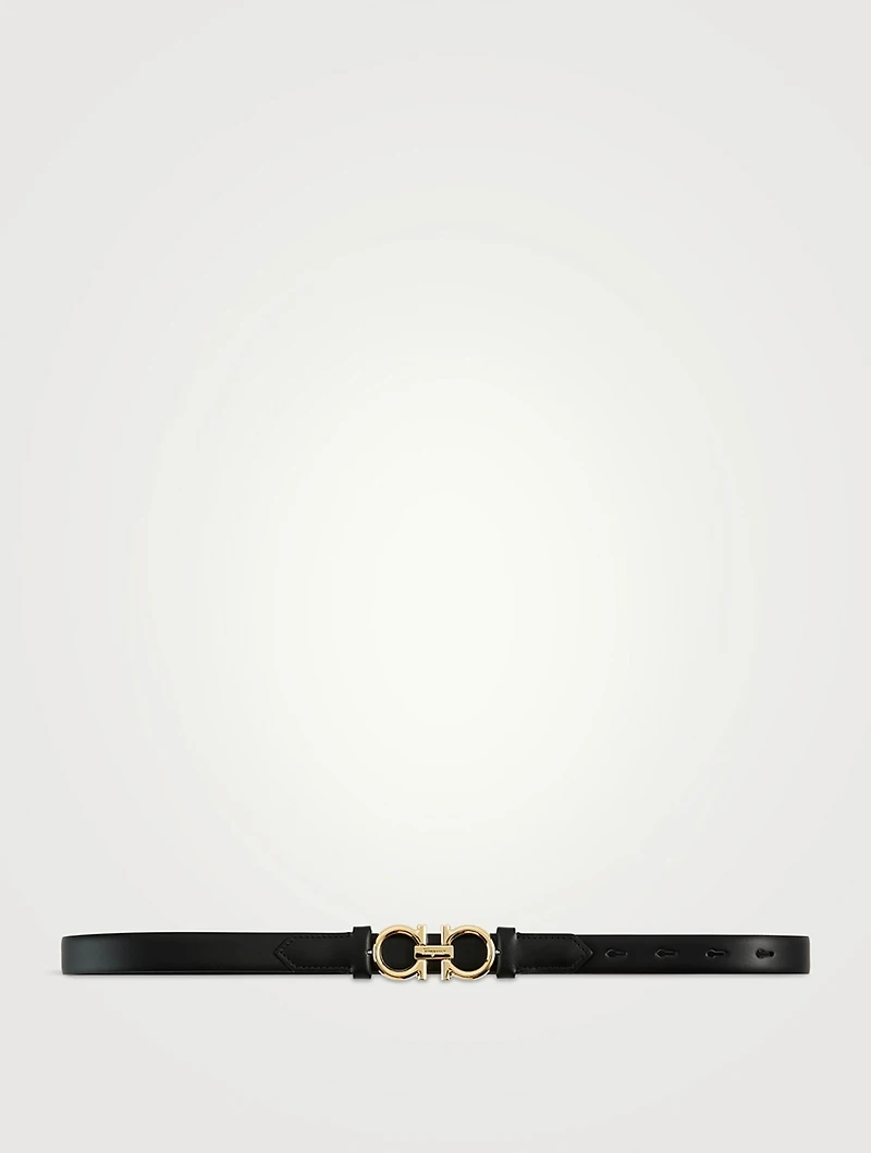 Gancini Leather Belt
