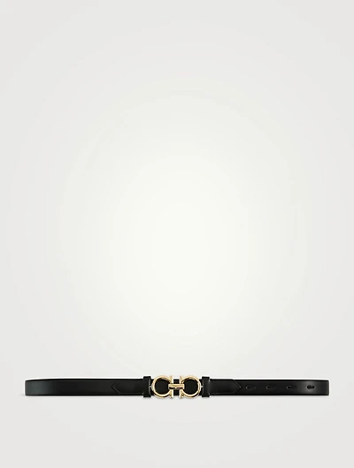 Gancini Leather Belt