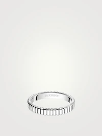 Quatre Grosgrain White Gold Ring