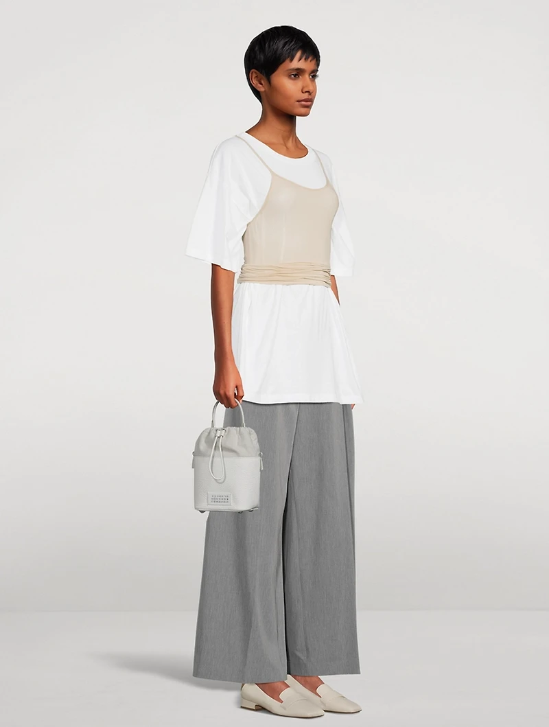 Small 5AC Leather Bucket Bag