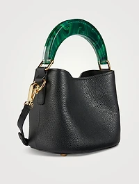 Mini Leather Venice Bucket Bag