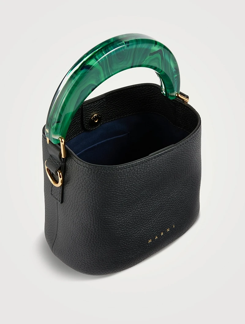 Mini Leather Venice Bucket Bag
