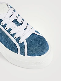 City Denim Platform Sneakers