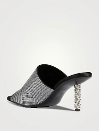 G Cube Embellished Satin Mules