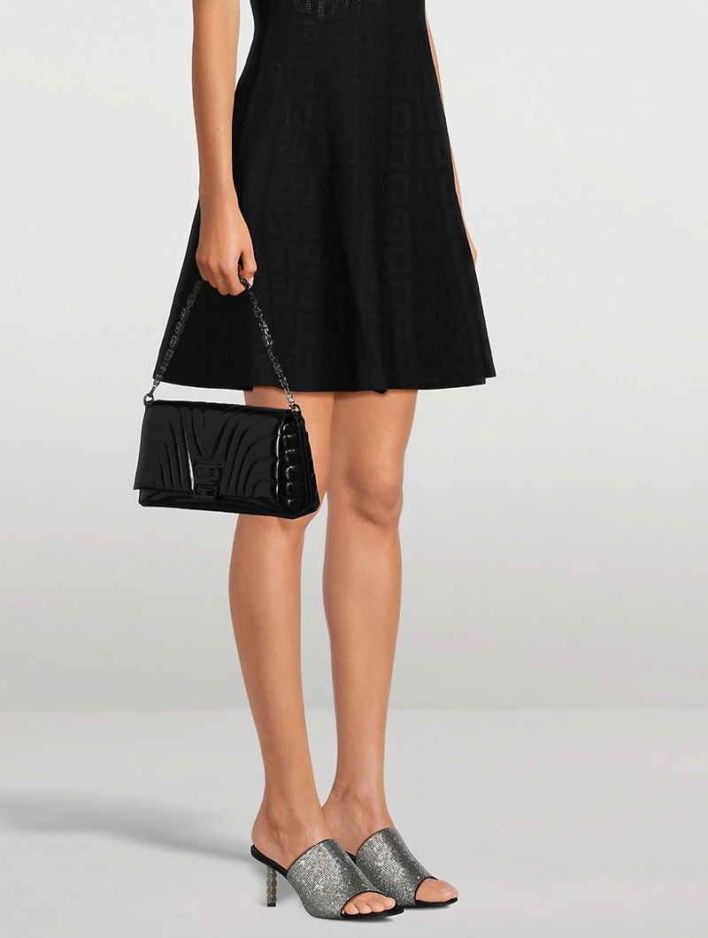G Cube Embellished Satin Mules