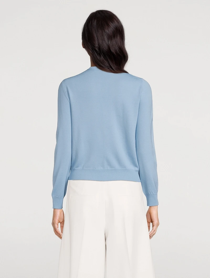 Dahlia Embroidered Wool Cardigan