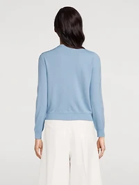 Dahlia Embroidered Wool Cardigan