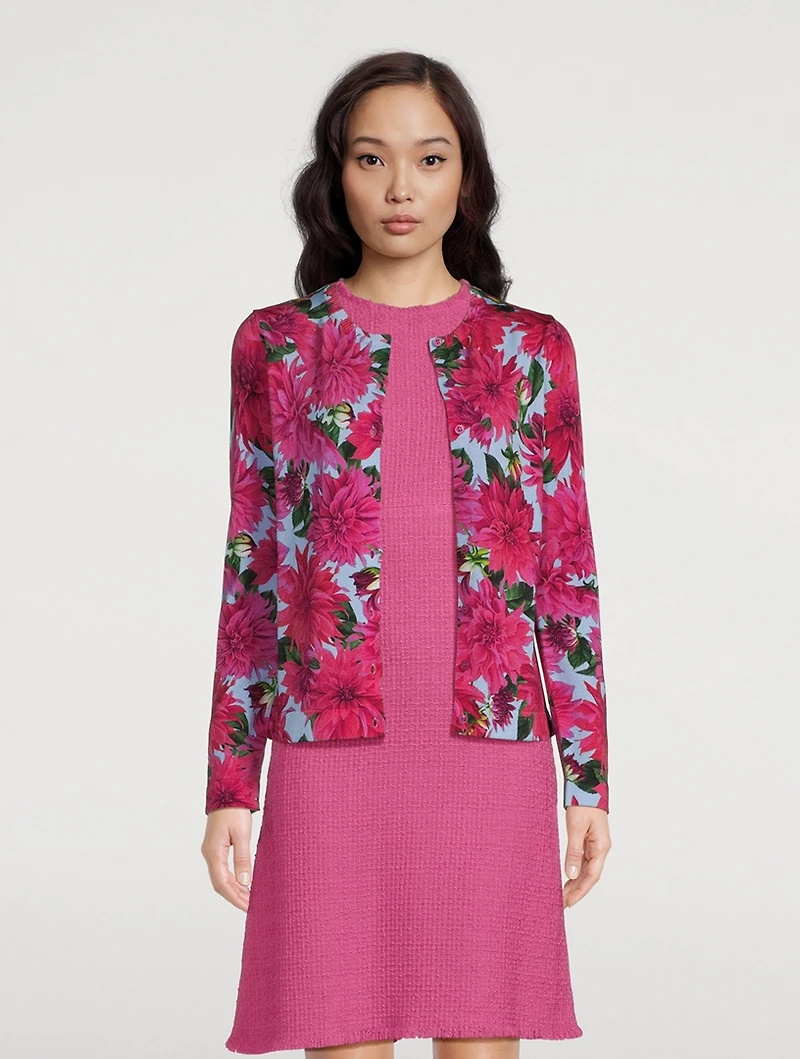 Cardigan Dahlia Print