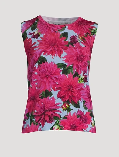 Tank Top Dahlia Print