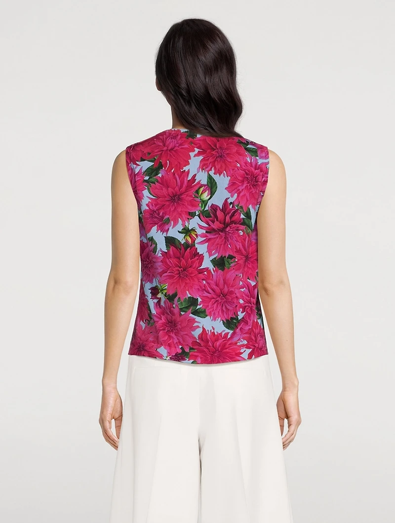Tank Top Dahlia Print