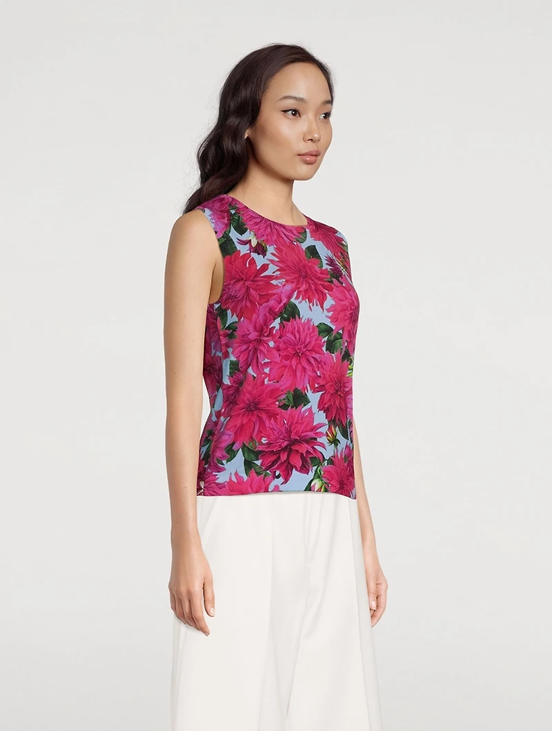 Tank Top Dahlia Print