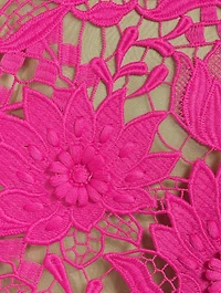 Water Lily Guipure Lace Midi Dress