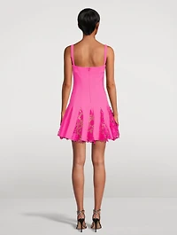 Mini Dress With Lace Inserts