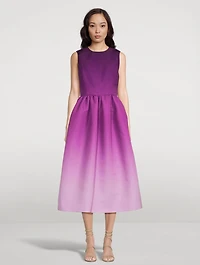 Ombré Faille Midi Dress
