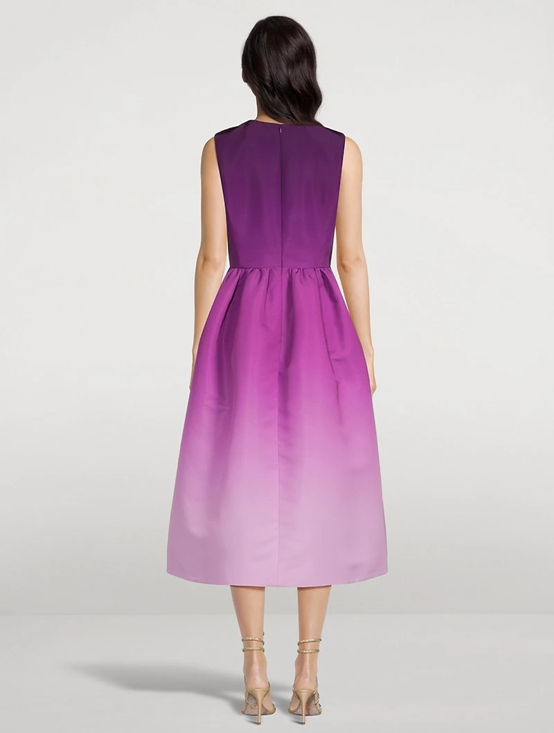 Ombré Faille Midi Dress