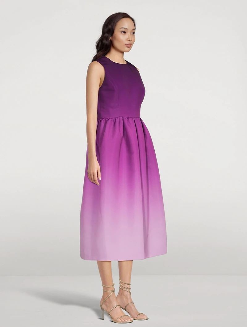 Ombré Faille Midi Dress