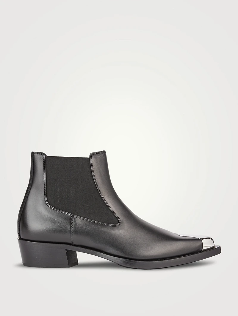Punk Leather Chelsea Boots