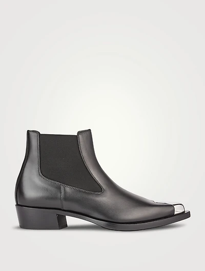 Punk Leather Chelsea Boots