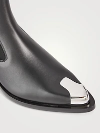 Punk Leather Chelsea Boots