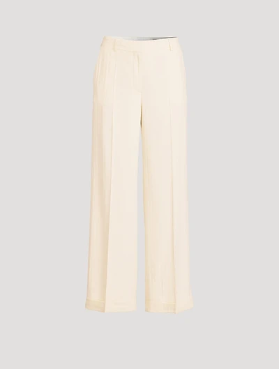 Herringbone Straight-Leg Trousers