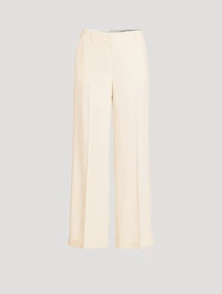 Herringbone Straight-Leg Trousers