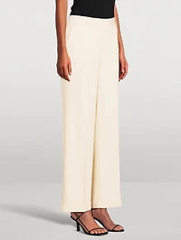 Herringbone Straight-Leg Trousers