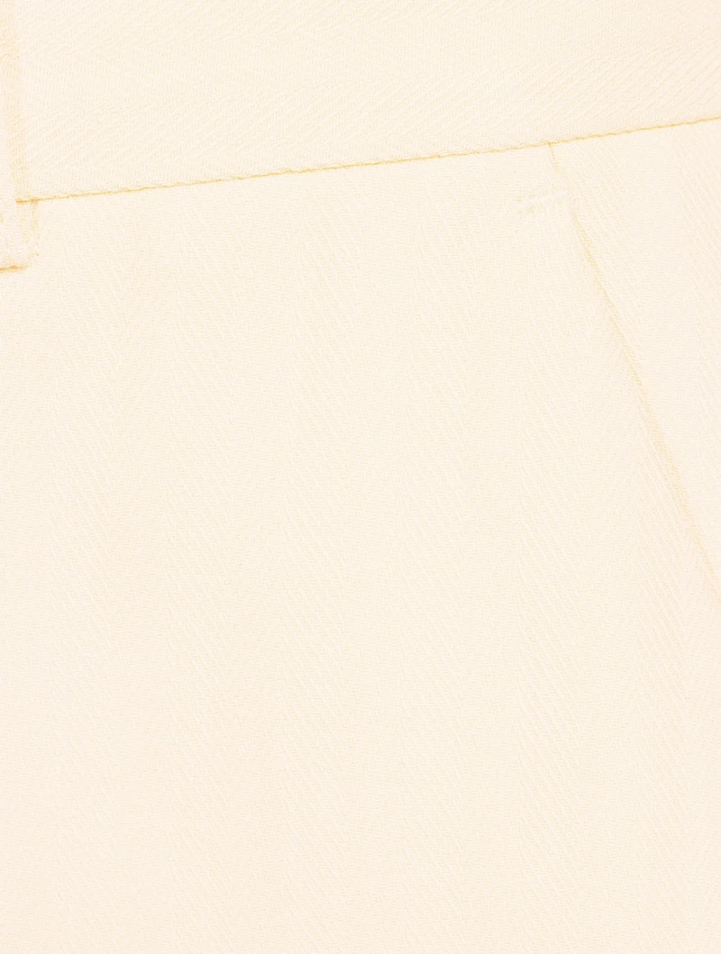 Herringbone Straight-Leg Trousers