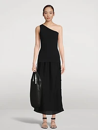One-Shoulder Ribbed Top