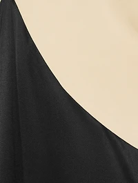 Draped Twill Slip Dress