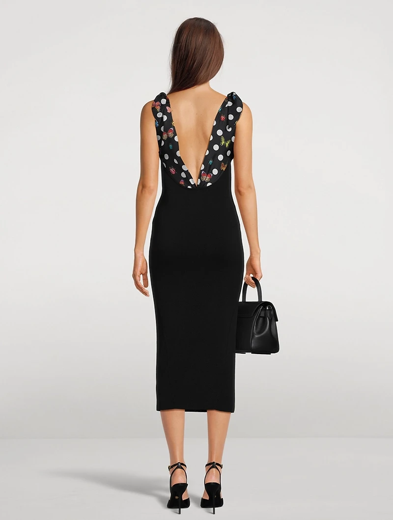 Versace x Dua Lipa Butterflies Medusa '95 Knit Midi Dress