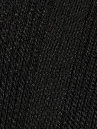 Slashed Turtleneck Midi Dress