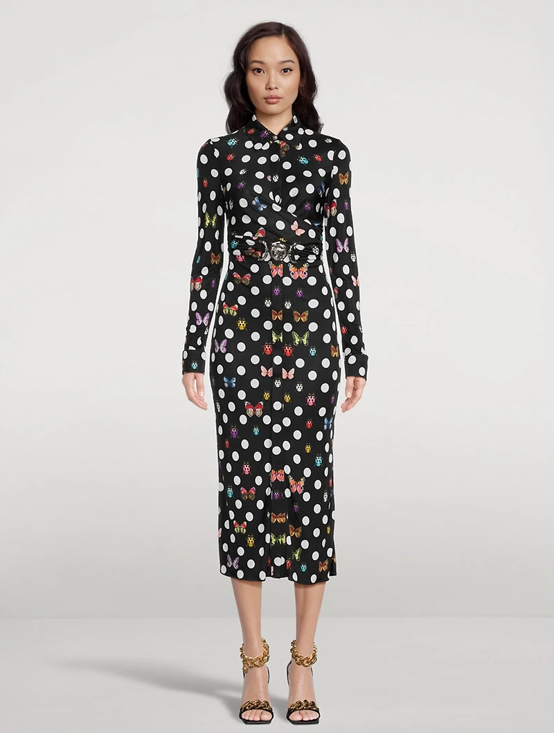 Versace x Dua Lipa Butterflies Medusa '95 Shirt Dress