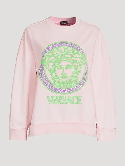 Medusa Logo Distressed Sweatshirt