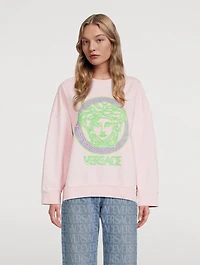 Medusa Logo Distressed Sweatshirt