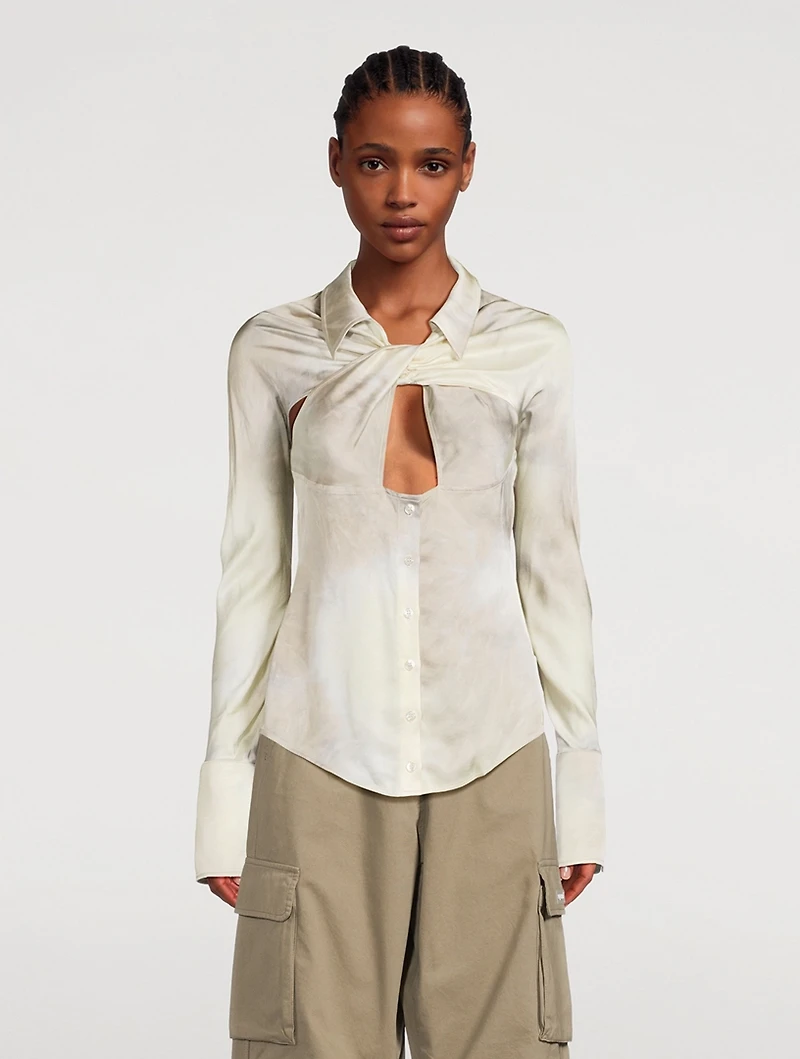 Twisted Cut-Out Shirt