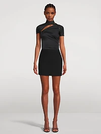 Asymmetric Draped Jersey Top
