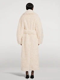 Belted Faux Fur Coat