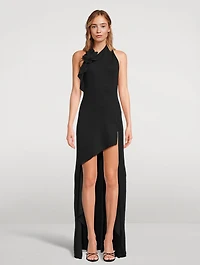 Asymmetric Flower Gown