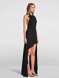 Asymmetric Flower Gown