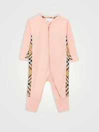 Three-Piece Jumpsuit Set With Check